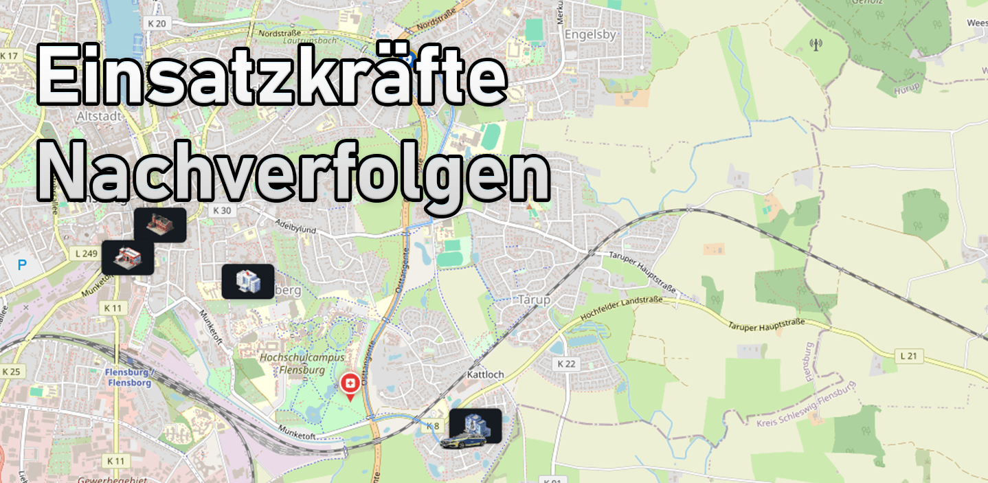 Notruf-Simulator – Kartenansicht: Wachen und Einsatzorte auf der Karte